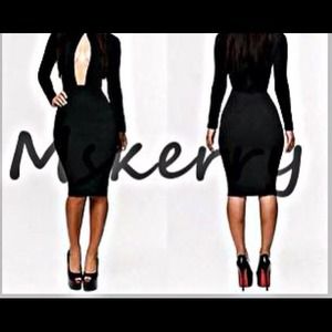 Black long sleeve dress