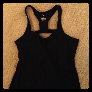 Active brand black workout top sz small