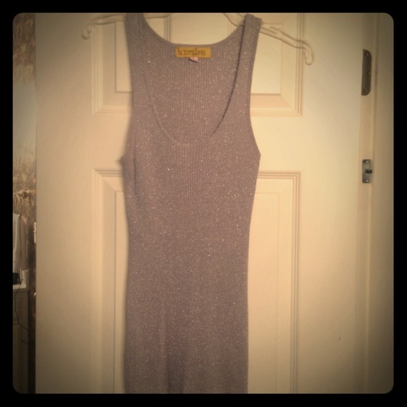 Metallic Silver racer back tank