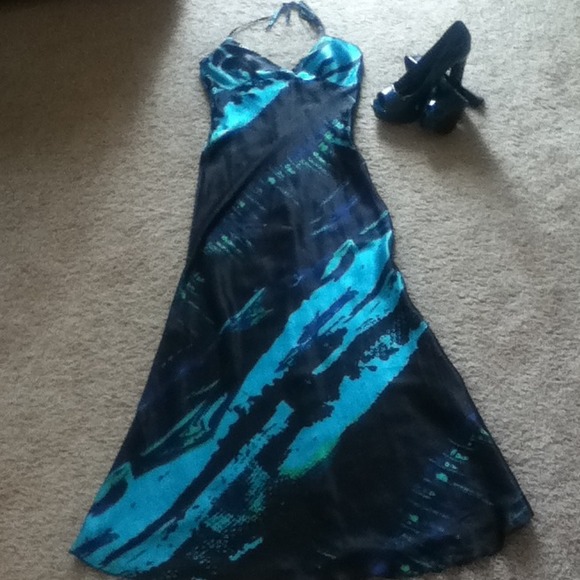 Multi-colored maxi dress