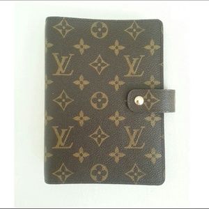 LOUIS VUITTON  LV  large leather agenda/wallet