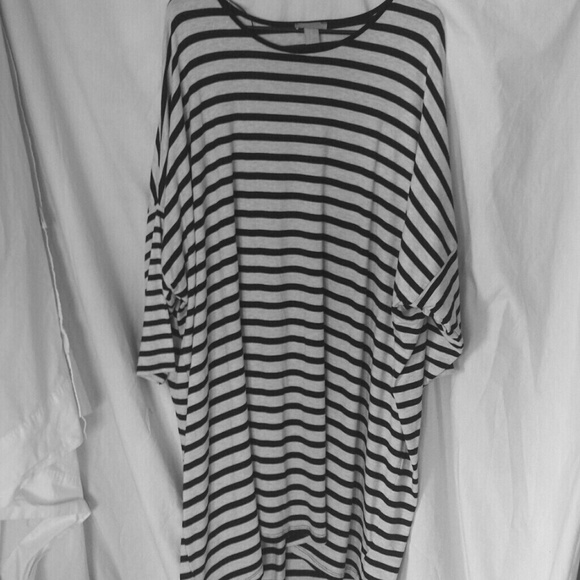 Comfy striped shirt dress NWOT