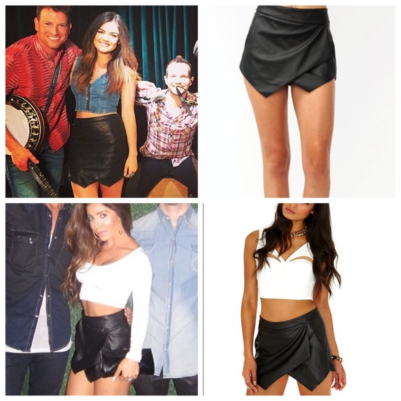 NWT FAUX LEATHER SKORT