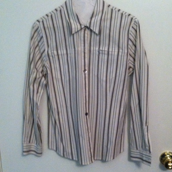 Brown/black striped top