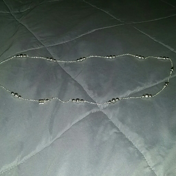 Silver beaded necklace