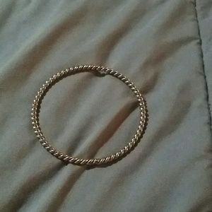 Silver twist bangle