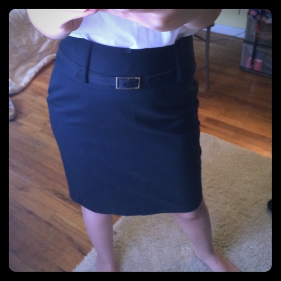 Rafaella navy pencil skirt