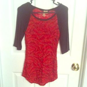 Sm BKE BASEBALL lace top