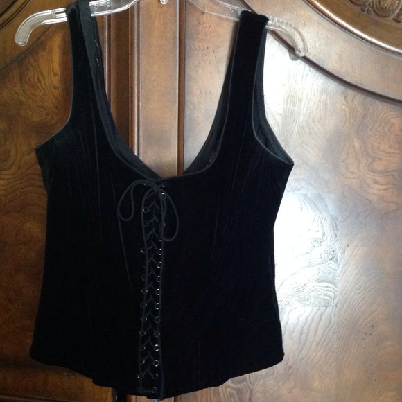 Black velvet top