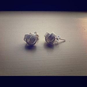 Tiffany inspired mesh knot earrings