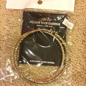 Great quality surgical steel large hoop earrings