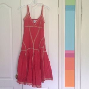 Armani Exchange Embroidered Orange Dress size 2