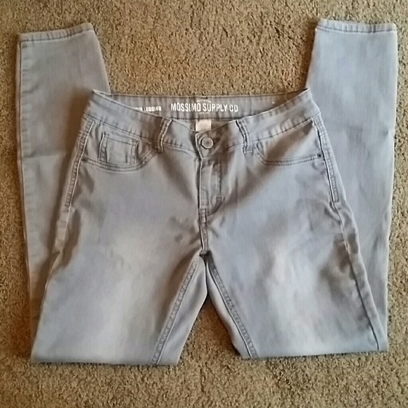 Stretchy gray denim legging