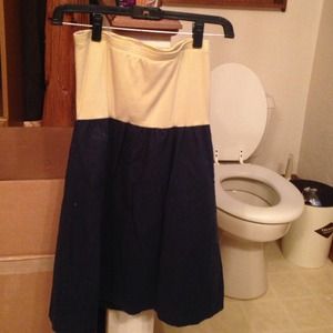Yellow and blue tube dress . Great for summer!