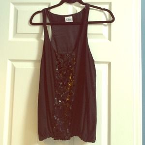 Black sequined JCrew tank