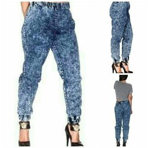 Brand new acid wash baggy jeans