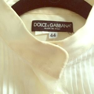 White silk D&G blouse 44