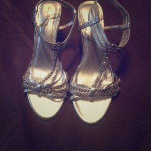 Silver rhinestone sandal