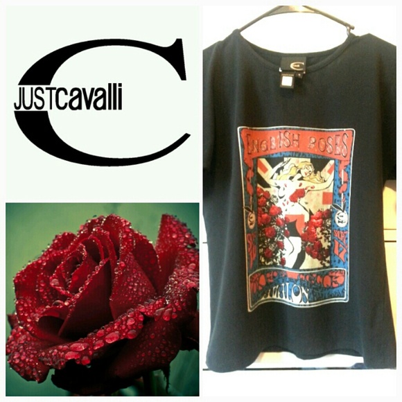 Roses punk Roberto Cavalli T Shirt Small