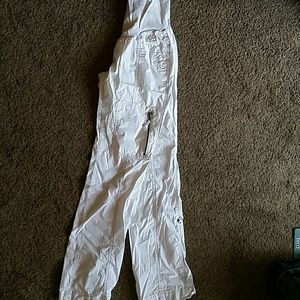 White maternity pants