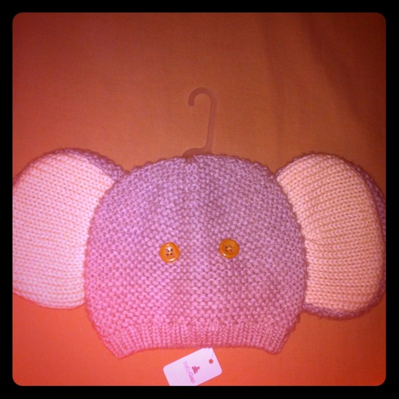 Elephant Baby Hats Grey & Cream