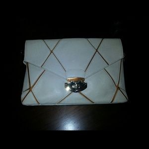 Beige brown cross body bag
