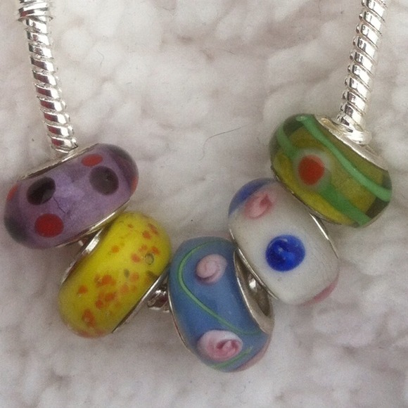 BUNDLEDNEW 925 Plated Beacelet 5 Beads Stamped 925 - Picture 4 of 4