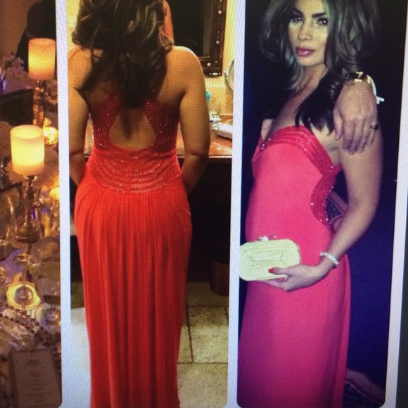 Red Caché gown/ prom