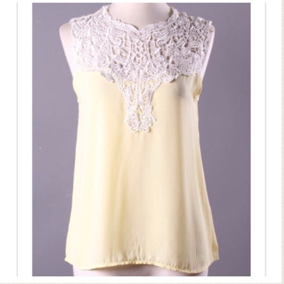 Gorgeous Yellow Crochet Top - Picture 3 of 3