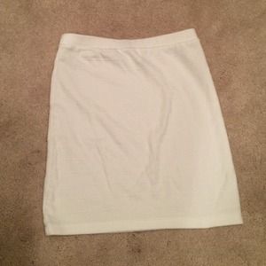 Cotton white mini skirt