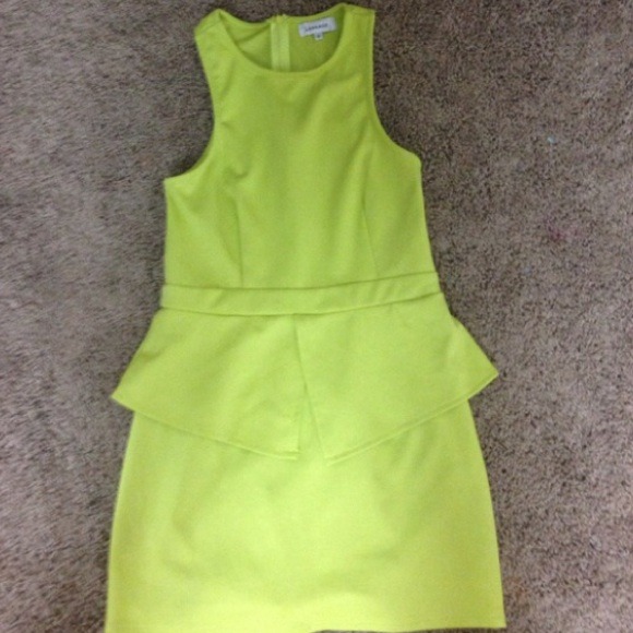 Lime Green Peplum Dress