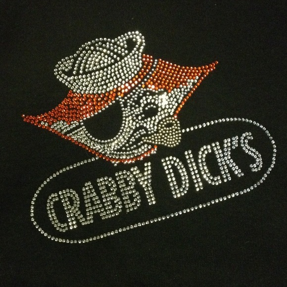 Beautifully Rhinestoned Crabby Dicks Shirt