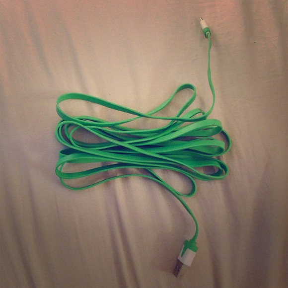 10 ft iPhone 5 charger - green