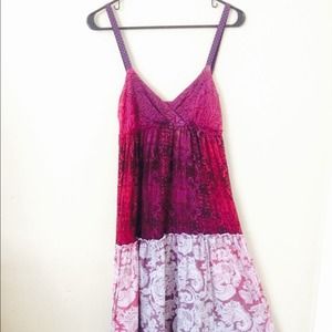 Language Die tech boho gypsy paisley maxi dress