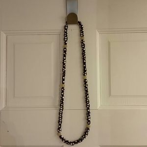 Polka dot resin bead necklace