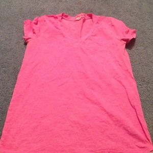Jcrew pink vneck t-shirt