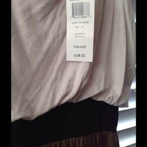 NWT Lola Color Tan Combo Dress size S