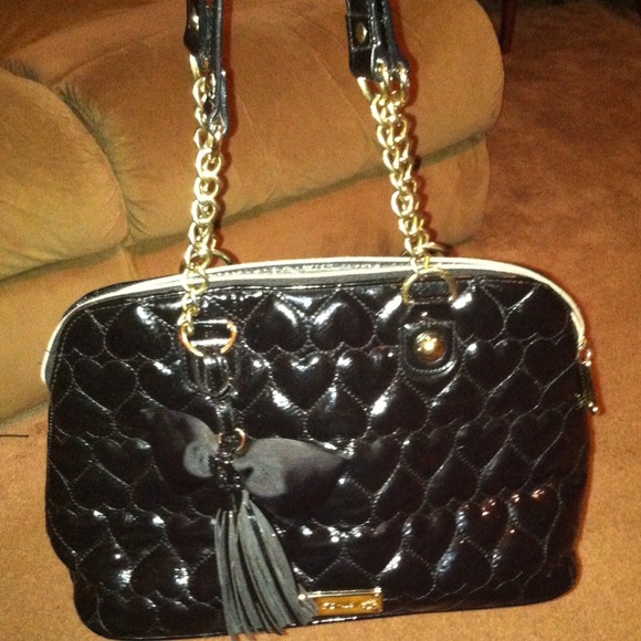 Betsy Johnson Quilted Hearts Dome Satchel