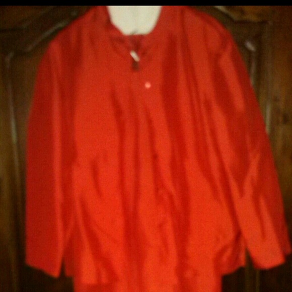 Red Silk Pant Set