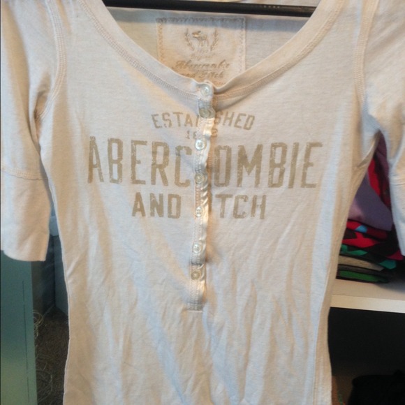 Cream half sleeve shirt