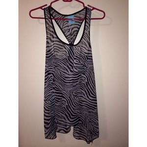 Zebra Blouse Tank