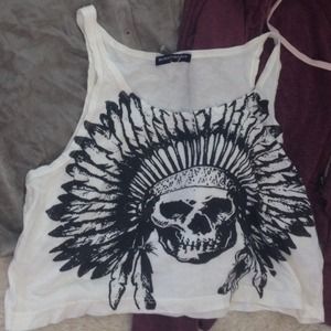 Brandy Melville Skull Tank
