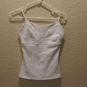 Bebe sportsbra tank top in white