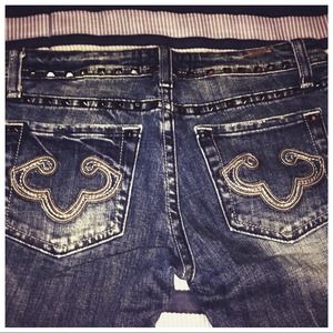 Dark Denim with Metal Stud Detail