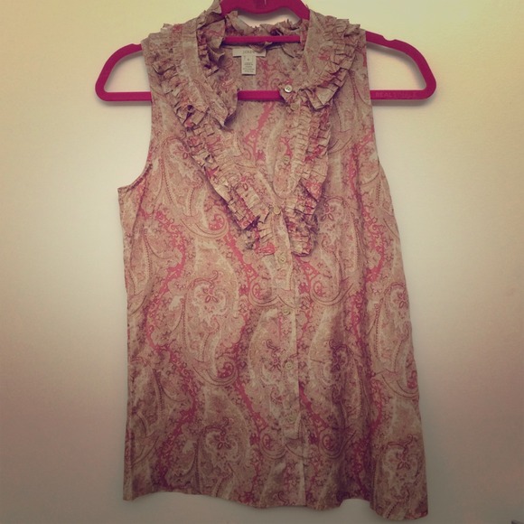 Cute silk ruffled top from J. Crew