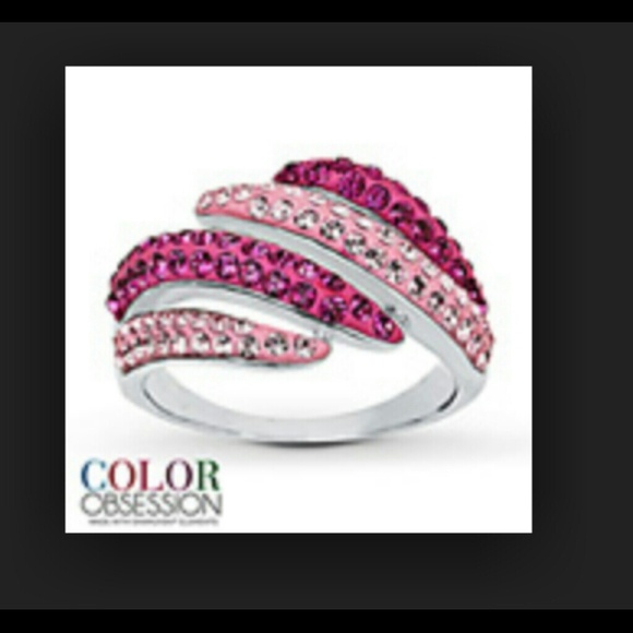 Jared color obsession swarovski crystals ring sz6