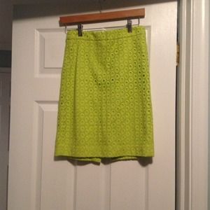 Jcrew eyelet pencil skirt