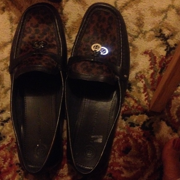 Animal print loafers