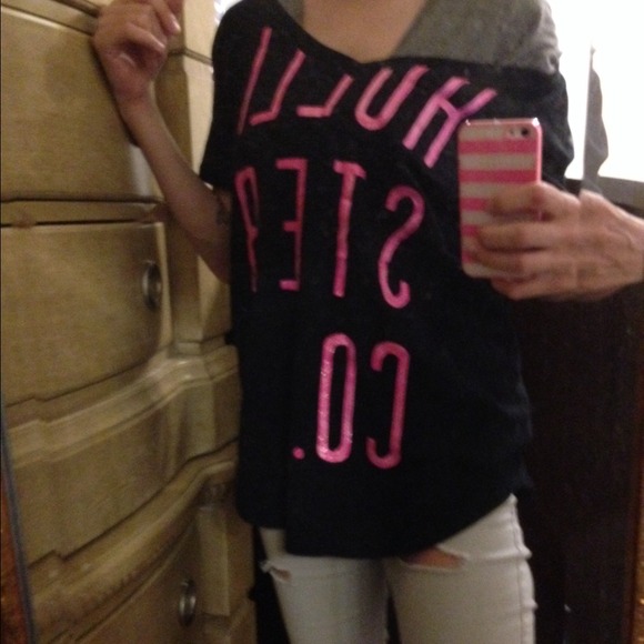 Hollister off the shoulder t shirt