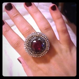 nOir Cubic Zirconia Cocktail Ring